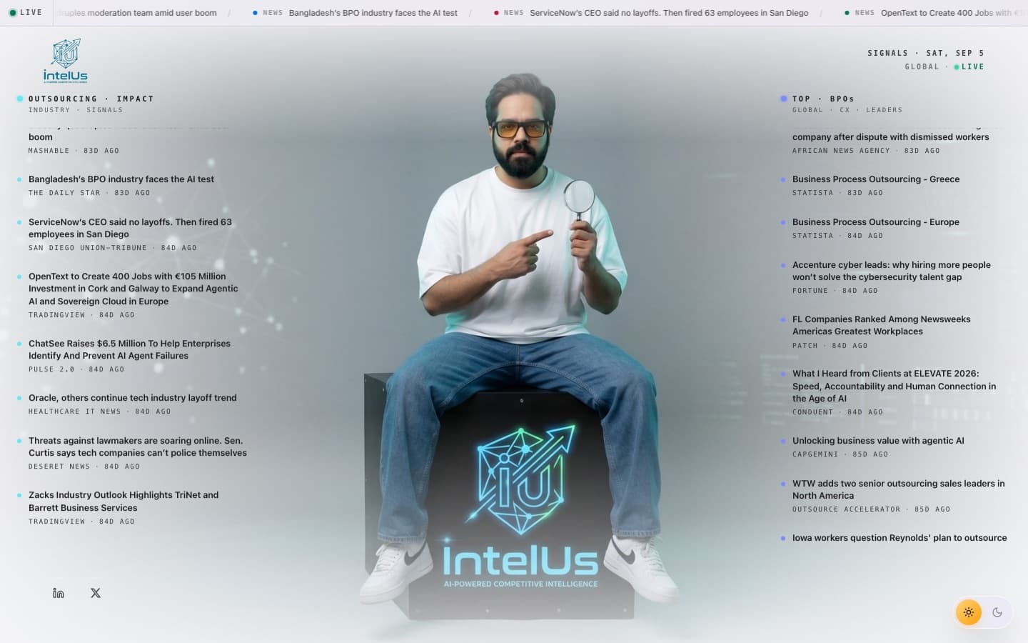 IntelUs homepage